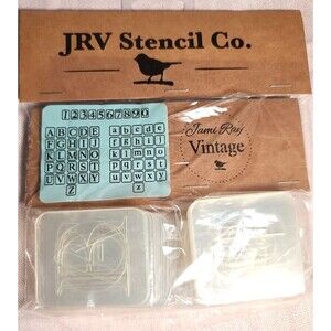 NEW JRV  mini Alphabet & Numbers Set Upper And Lower Case Stencils